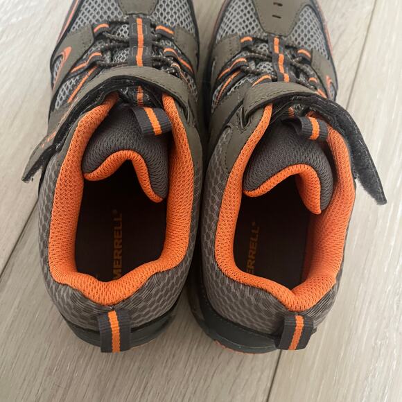 Merrell Kids Trail Chaser Big Kid US 4.5M Gray / Orange Sneaker Outdoor Shoe - Picture 9 of 10